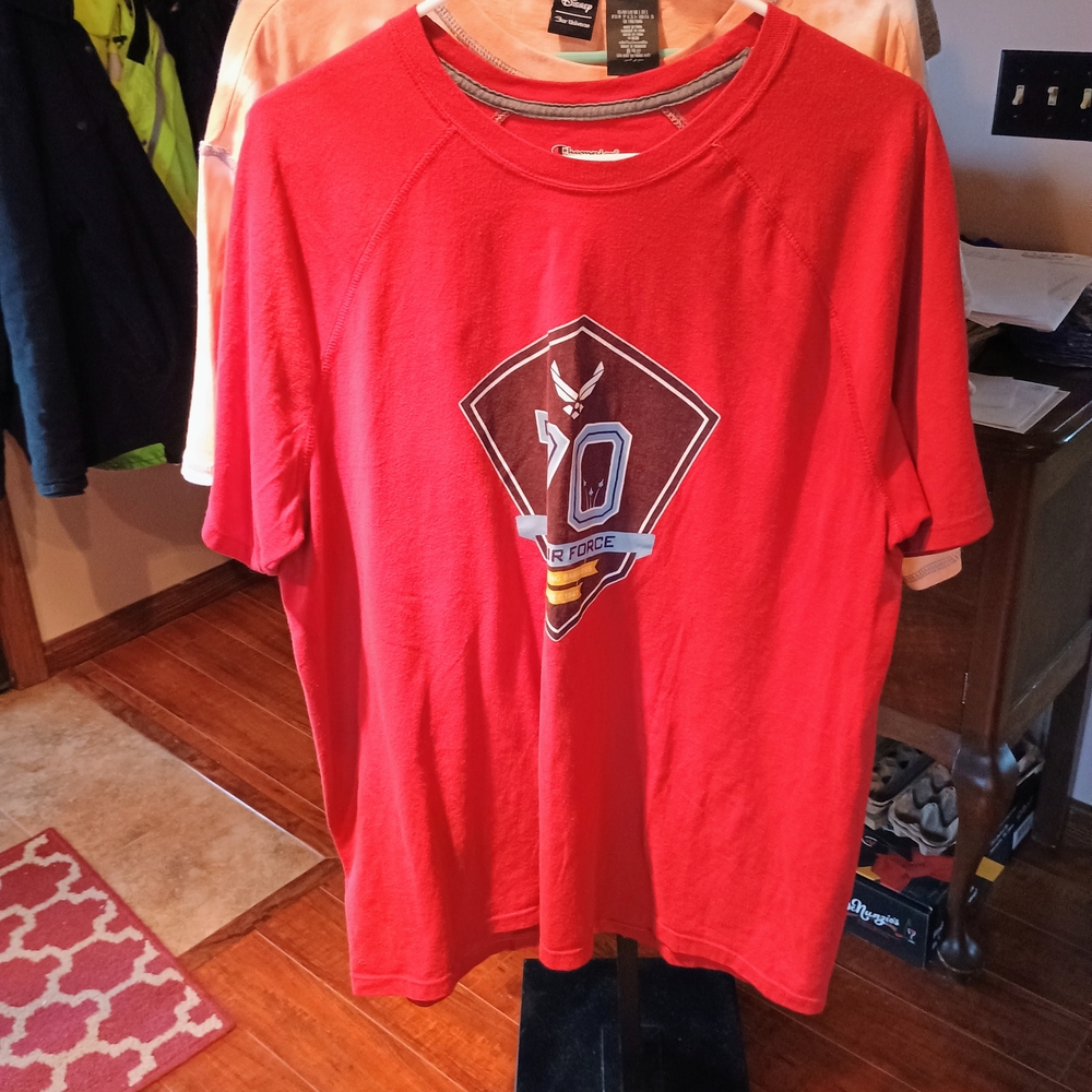 Red Graphic T-Shirt US Air Force Bin 18